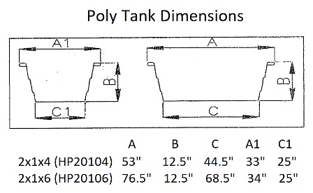 Round End Sheep Poly Stock Tank Dimensions