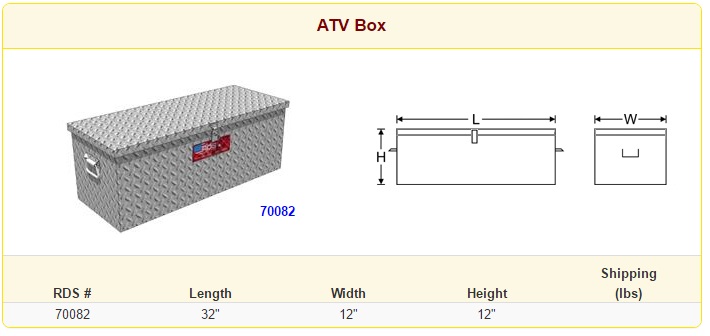 RDS ATV Box Sizes