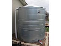 Galvanized Steel Water Storage Cistern Tank (5'6"D x 5'8"H) - 1000 Gallon