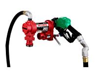 Fill-Rite FR4220HDSQ 12V Fuel Transfer Pump (Suction Pipe, 18' Hose & Auto Nozzle) - 20 GPM