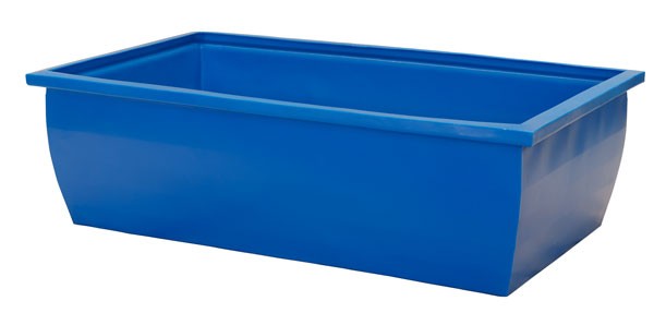 Open Top Blue Rectangular Large Plastic Pond Tubs For Hydroponic
