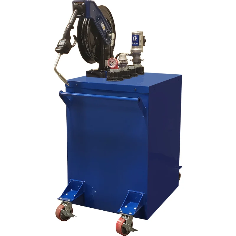 Fluidall Double Wall Lube Oil Tank With Graco Preset Pump Package - 110 Gallon