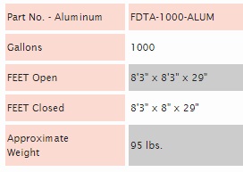 Fol-Da-Tank FDTA-1000 Information