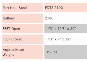 Fol-Da-Tank FDTS-2100 Information