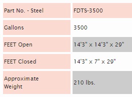 Fol-Da-Tank FDTS-3500 Information
