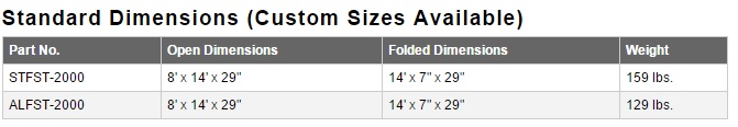 Husky Skinny Folding Frame Tank Specs