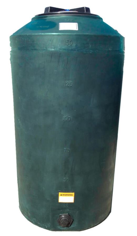 Norwesco Vertical Water Storage Tank Dark Green 165 Gallon