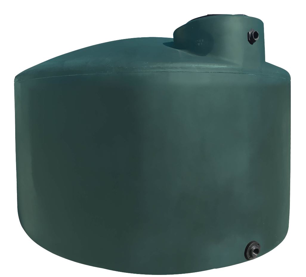 Norwesco Vertical Water Storage Tank Green 1000 Gallon