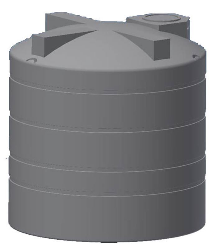 Norwesco Vertical Water Storage Tank (Dark Green) - 3450 Gallon |  