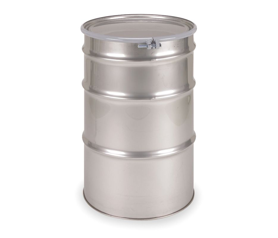 Closed Top Stainless Steel Drum - 55 Gallon S-17354 - Uline