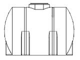 Custom Horizontal Leg Polyethylene Tank