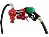 Fill-Rite FR4210HD 12V Fuel Transfer Pump (Suction Pipe, 12' Hose & Auto Nozzle) - 20 GPM