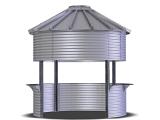 Sioux Steel Tank Gazebo - 12' Diameter - Galvanized Steel - 30 Degree Roof