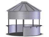 Sioux Steel Tank Gazebo - 15' Diameter - Galvanized Steel - 30 Degree Roof