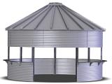 Sioux Steel Tank Gazebo - 21' Diameter - Galvanized Steel - 30 Degree Roof