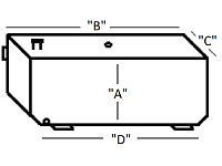 ATI Custom Rectangular Beveled Bottom Aluminum Fuel Tank