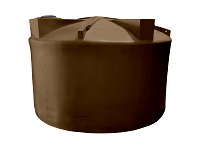 Bushman Vertical Water Storage Tank (Short) - 5000 Gallon (Dark Brown)