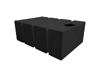 Bushman Rectangle Water Storage Tank - 700 Gallon (Black)