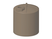 Bushman Vertical Water Storage Tank - 3000 Gallon (Mocha Brown)