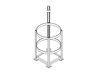 Chemtainer Cone Bottom Tank Stand With Mixer Mount (For 200 Gallon Tank)