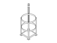 Chemtainer Cone Bottom Tank Stand With Mixer Mount (For 200 Gallon Tank)