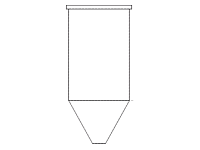 Chemtainer Open Top Cone Bottom Tank  - 195 Gallon