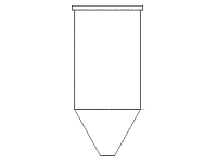 Chemtainer Open Top Cone Bottom Tank  - 195 Gallon