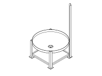 Chemtainer Cone Bottom Tank Stand With Mixer Mount (For 125 Gallon Tank)