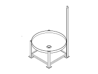 Chemtainer Cone Bottom Tank Stand With Mixer Mount (For 250 Gallon Tank)