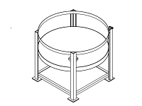 Chemtainer Cone Bottom Tank Stand (For 350 Gallon Tank)