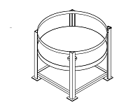 Chemtainer Cone Bottom Tank Stand (For 350 Gallon Tank)