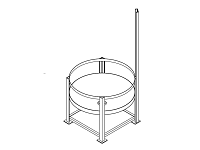 Chemtainer Cone Bottom Tank Stand With Mixer Mount (For 350 Gallon Tank)