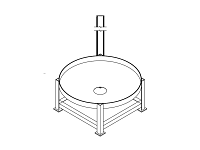 Chemtainer Cone Bottom Tank Stand With Mixer Mount (For 500 Gallon Tank)