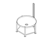 Chemtainer Cone Bottom Tank Stand With Mixer Mount (For 750 Gallon Tank)