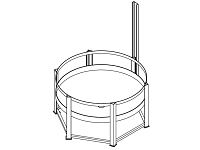 Chemtainer Cone Bottom Tank Stand With Mixer Mount (For 2000 Gallon Tank)