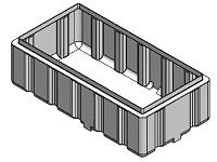 Custom Roto-Molding 500 Gallon Rectangular Open Top Aquaculture Tank