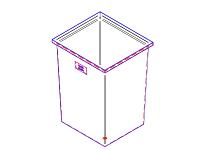 Duracast Rectangular Open Top Aquaculture Tank - 74 Gallon