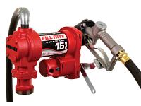 Fill-Rite FR1210H 12V Fuel Transfer Pump (Manual Nozzle, Discharge Hose, Suction Pipe) - 15 GPM