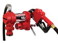 Fill-Rite FR1210HA 12V Fuel Transfer Pump (Unleaded Auto Nozzle, Hose, Suction Pipe) - 15 GPM