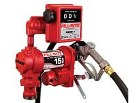 Fill-Rite FR1211H 12V Fuel Transfer Pump (Manual Nozzle, Hose, Gallon Meter, Suction Pipe) - 15 GPM