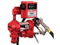 Fill-Rite FR1211HL 12V Fuel Transfer Pump (Manual Nozzle, Hose, Liter Meter, Suction Pipe) - 15 GPM