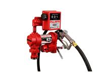 Fill-Rite FR2411H 24V Fuel Transfer Pump (Manual Nozzle, Hose, Gallon Meter, Suction Pipe) - 15 GPM