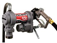 Fill-Rite SD1202H 12V Fuel Transfer Pump (Manual Nozzle, Discharge Hose, Suction Pipe) - 13 GPM