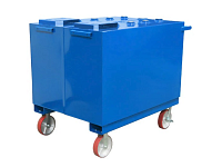 Fluidall Single Wall Lube Oil Tank Package With Casters (2 Tanks) - 110/110 Gallon