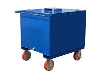 Fluidall Single Wall Lube Oil Tank With Pockets & Casters - 185 Gallon