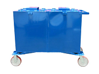 Fluidall Single Wall Lube Oil Tank Package With Casters (2 Tanks) - 75/75 Gallon