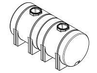 Norwesco Horizontal Leg Tank - 1800 Gallon