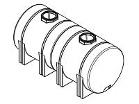 Norwesco Horizontal Leg Tank - 1800 Gallon (With Sump)