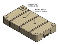 Norwesco Flat Bottom Utility Tank (Low Profile) - 300 Gallon