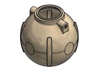 Norwesco Low Profile Sphere Water Cistern - 300 Gallon